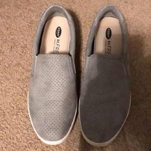 Gray Slip on Shoes